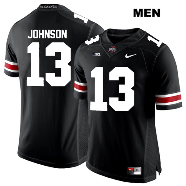 Ohio State Buckeyes Men's Tyreke Johnson #13 White Number Black Authentic Nike College NCAA Stitched Football Jersey GC19M22EX